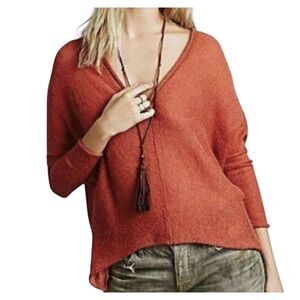FREE PEOPLE Sadie V-Neck Wool Sweater Size XS